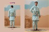 Vantara by Shubhvastra Viscose Silk Mens Kurta With Koti Bottom Wholesale Online